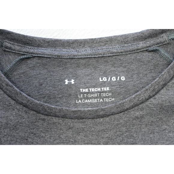 Under Armour Gym Shirt The Tech Tee Performance Gray Athletic Mens Size Large - Picture 6 of 6